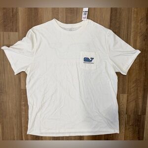 Vineyard Vines Men's Cream Pocket Tee